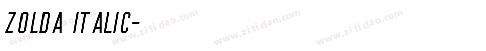 Zolda Italic字体转换